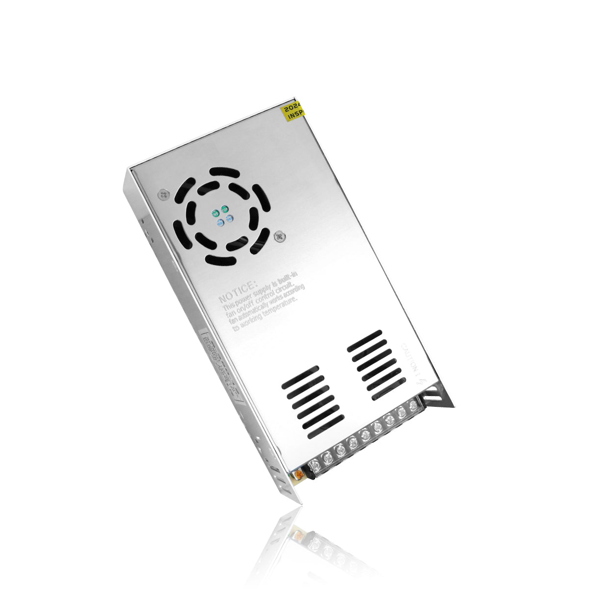 DC 24V LED Switching Power Supply 350W–600W, AC 110/220V Input, High Power LED Driver Transformer, Cooling Fan Metal Case, CE/FCC/RoHS Certified