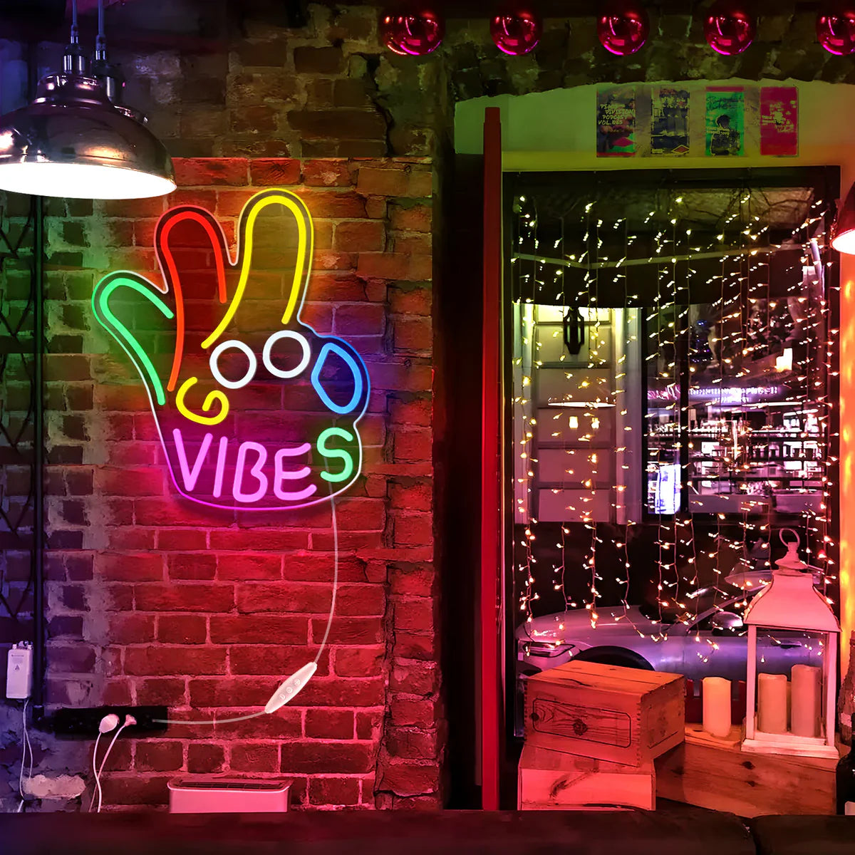 LED Neon Signs – OK Hand Sign | 17×11.3 Inch | USB Neon Light for Wall Decor | Hanging | Ideal for Bedroom, Dorm, Lounge, Party