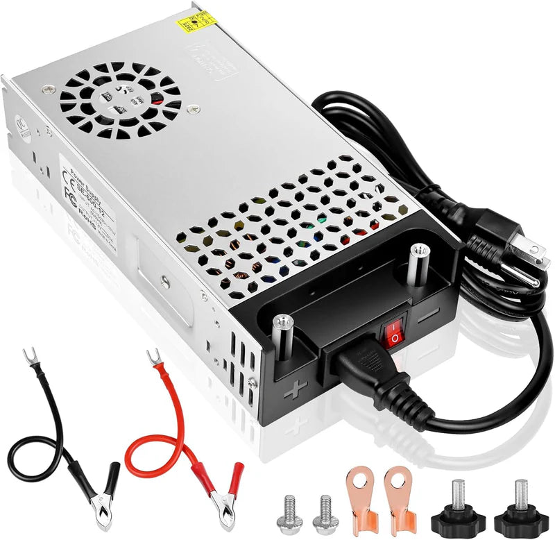 Upgrade DC 12V 360W–720W (30A–60A) Switching Power Supply, AC 110/240V Input Converter & Transformer, Cooling Fan Design, LED Driver Adapter for Strip Lights, 3D Printer, Radio — US/UK/EU Plug Options, CE/FCC/RoHS Certified