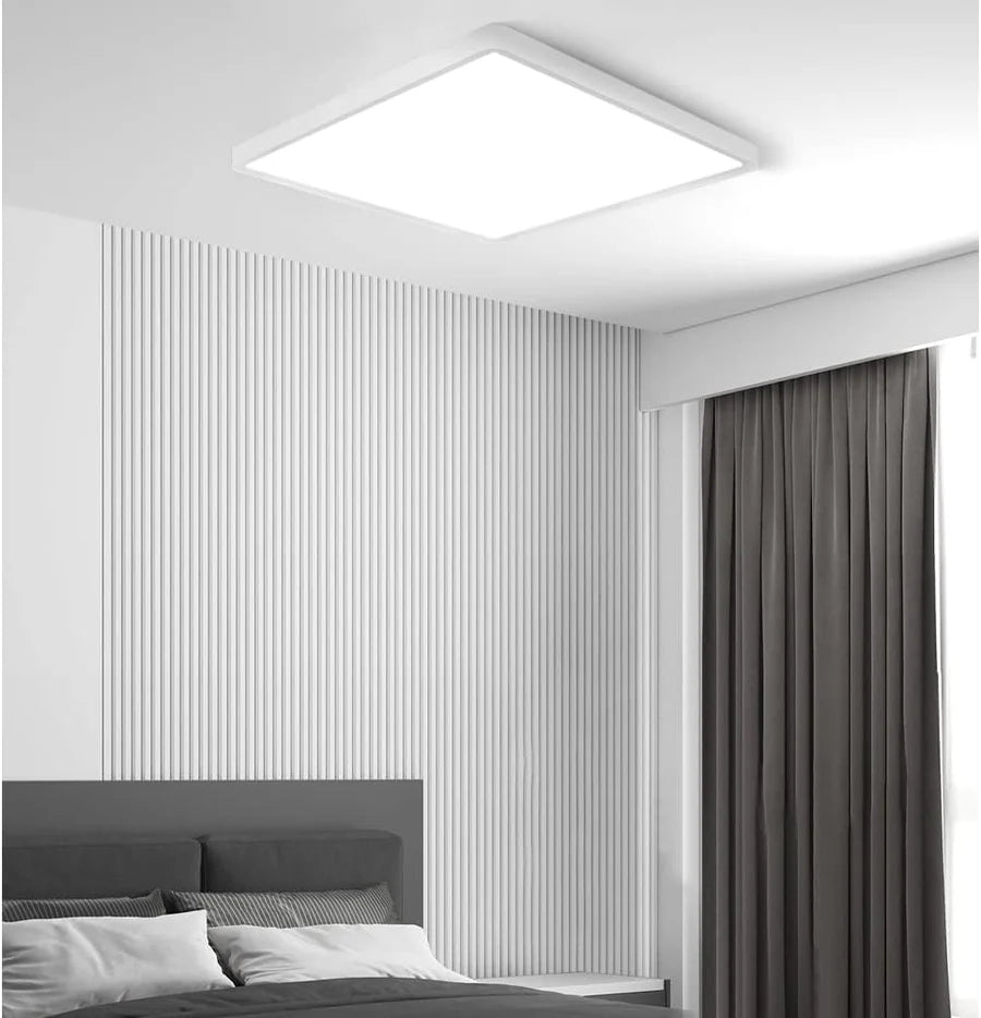 12 Inch 24W White Square Slim LED Ceiling Lights – AC 220–240V | 3000K / 5000K | Flush Mount Ceiling Light for Modern Home Lighting | 1-Pack – Local Stock (UK)