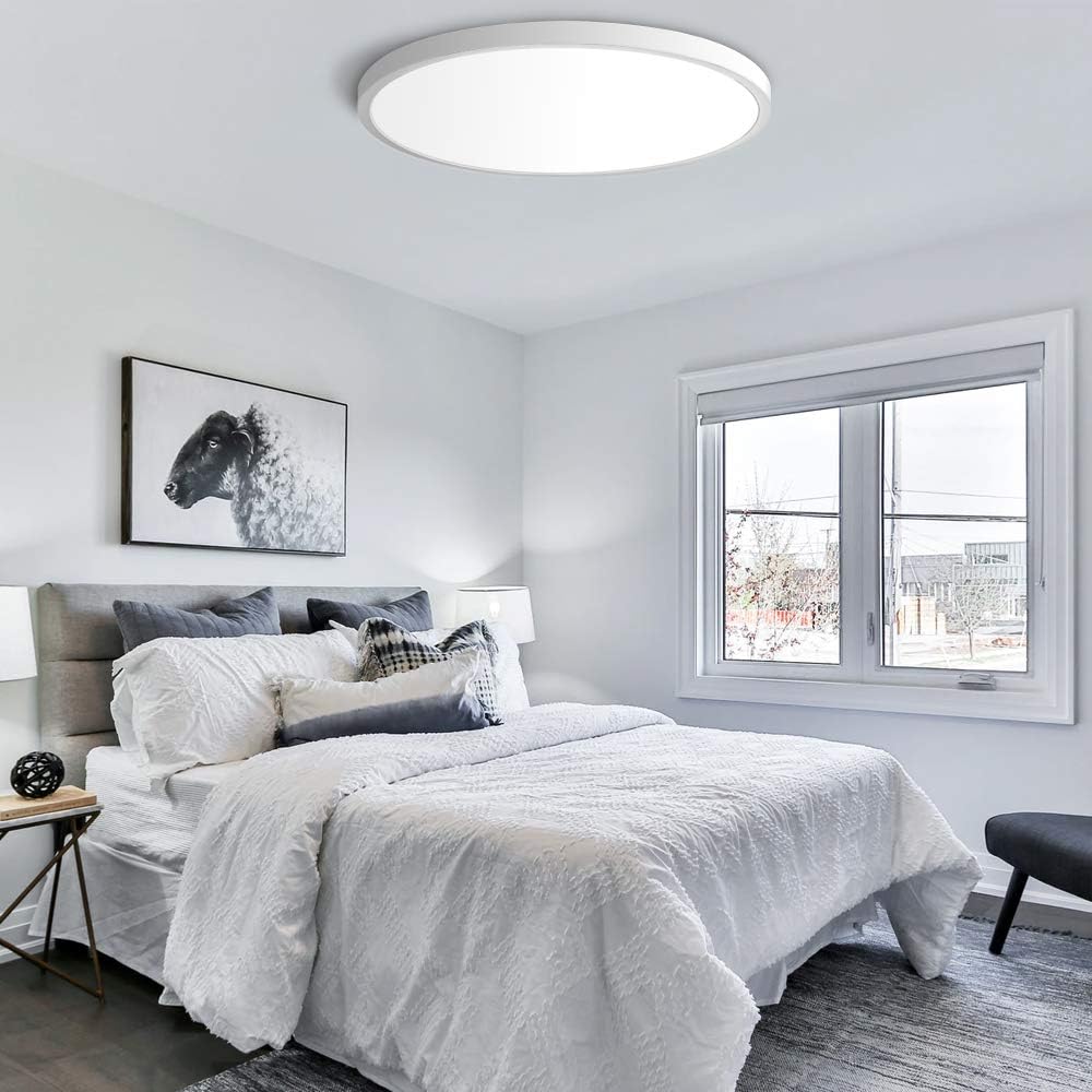 7 Inch Round 12W White LED Ceiling Light, 3000K / 4500K / 5000K / 6500K Flush Mount Ceiling Light Local Stock (US/UK/DE)
