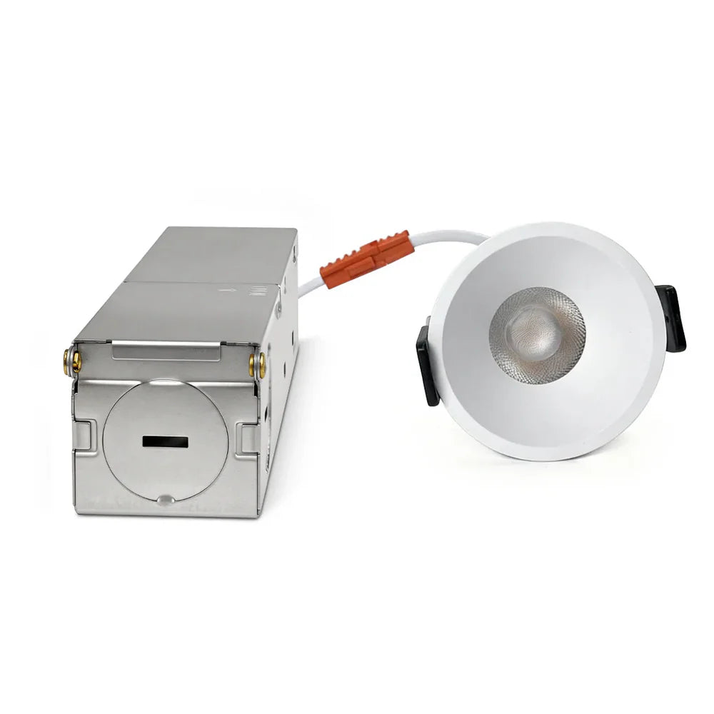 CDG-US Angled Reflector 9W (2.6″) Deep Anti-Glare Full Spectrum LED Downlight | 90–140V | 4/12 Pack | 5CCT Adjustable | 24° Beam | White Housing | CRI>97 | Architectural Recessed Lighting
