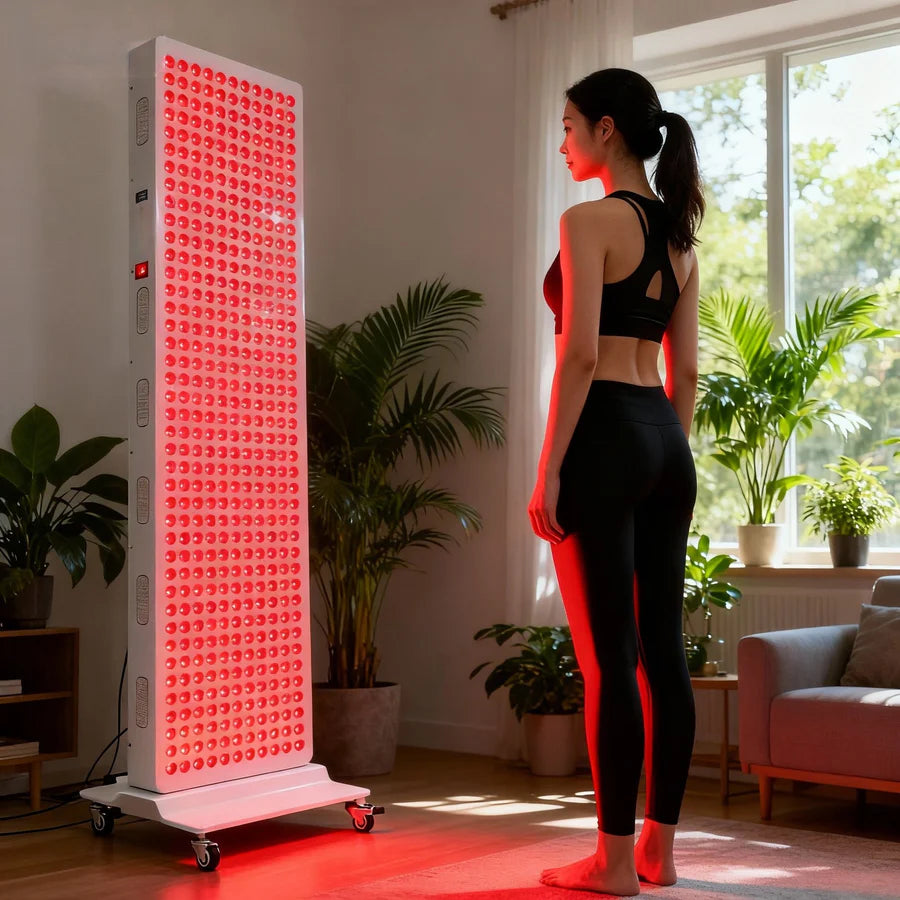 ALW-PRO Series Large Panel Infrared Therapy Lamp – 600W / 800W | Dual Chip Red & IR | Touch Control with Timer & Pulse Dimming | 30° Lens | AC85–265V | Hanging Rope & Goggles Included | for Skin Care | US / EU / UK / AU Plug