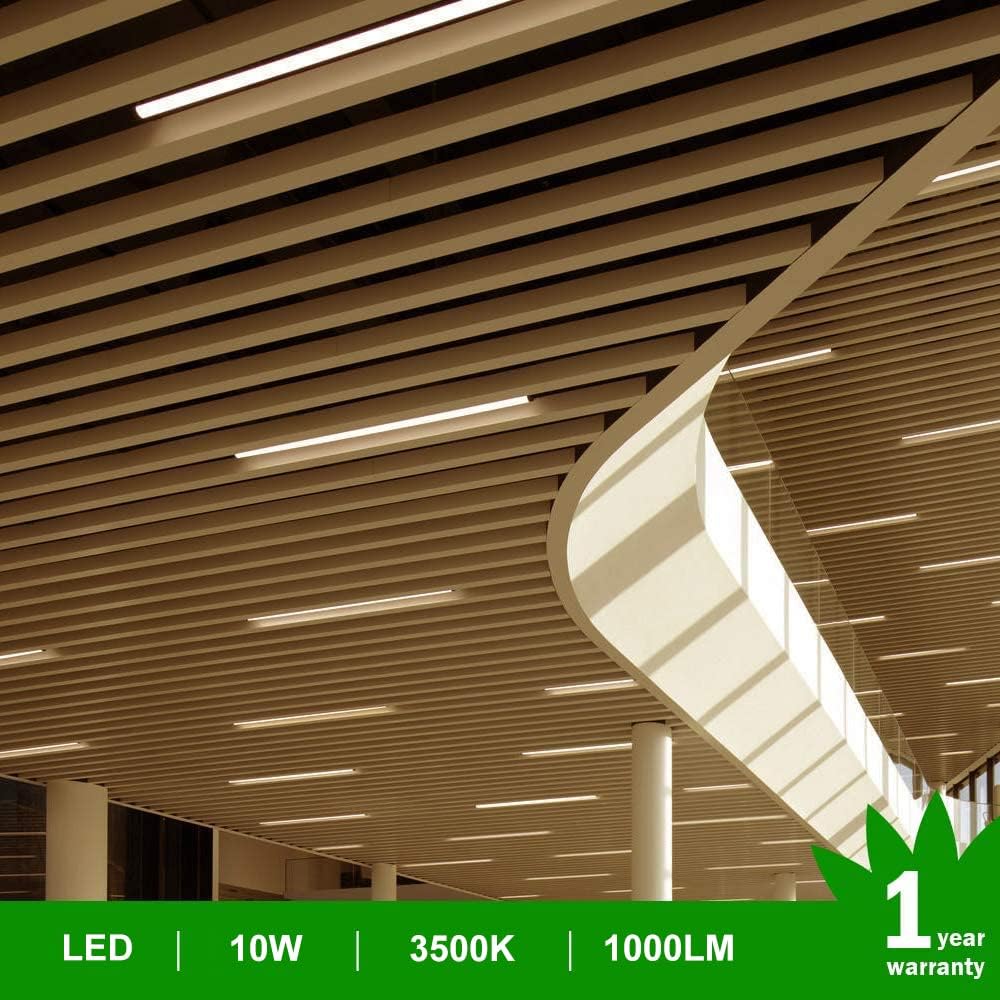 IT Series 2FT T5 LED Shop Light, Integrated Fixture 10W Warm/Natural/Daylight White Linkable Utility Ceiling & Under Cabinet Tube Light Corded Electric with Built-in On/Off Switch Non-Dimmable AC90–240V 4-Pack / 10-Pack