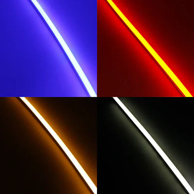 S-SE Series 16×16mm Side Emitting LED Neon Housing | 12mm PCB Width | S1616 Premium Neon Housing | IP67 Waterproof | 16.4FT/5M | Standard Install | Architectural Signage Lighting