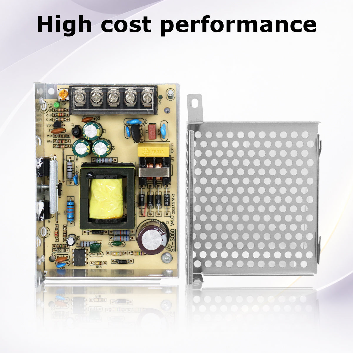 DC 12V LED Switching Power Supply 60W–240W, AC 110/220V Input, Constant Voltage LED Driver Transformer, Durable Metal Housing with Screw Terminals, CE/FCC/RoHS Certified