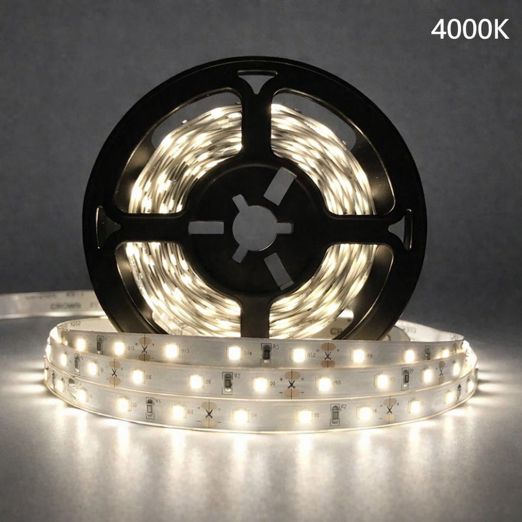 LightingWill DC24V SMD5050 Full Spectrum LED Strip Light 60LEDs/m 300 LEDs 12W/m, CRI 97+ Bright LED Ribbon 2700K–6500K, 10mm PCB IP00/IP67 for Kitchen Cabinet, Mirror, Bedroom, 5/50M