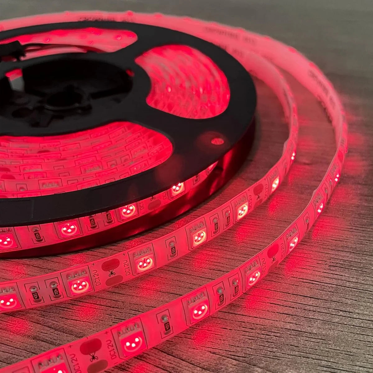 660–670nm IP65 Waterproof DC12V-IR LED Strips-SMD2835/SMD5050-30/60/120/240 LEDs/m-5/50 Meters-Red Light Beauty, Body Care, Wellness Light, Skin Care