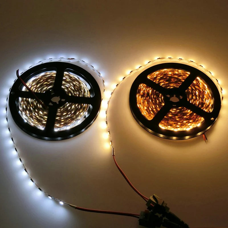 S Shape Bendable SMD2835 LED Strip Light, 5m Roll | 12V DC | 120 LEDs/m | 12W/m | White 3000K / 4000K / 6000K & Colors: Red / Green / Blue / Yellow / Pink | 6mm PCB | Flexible for Curves & Signage