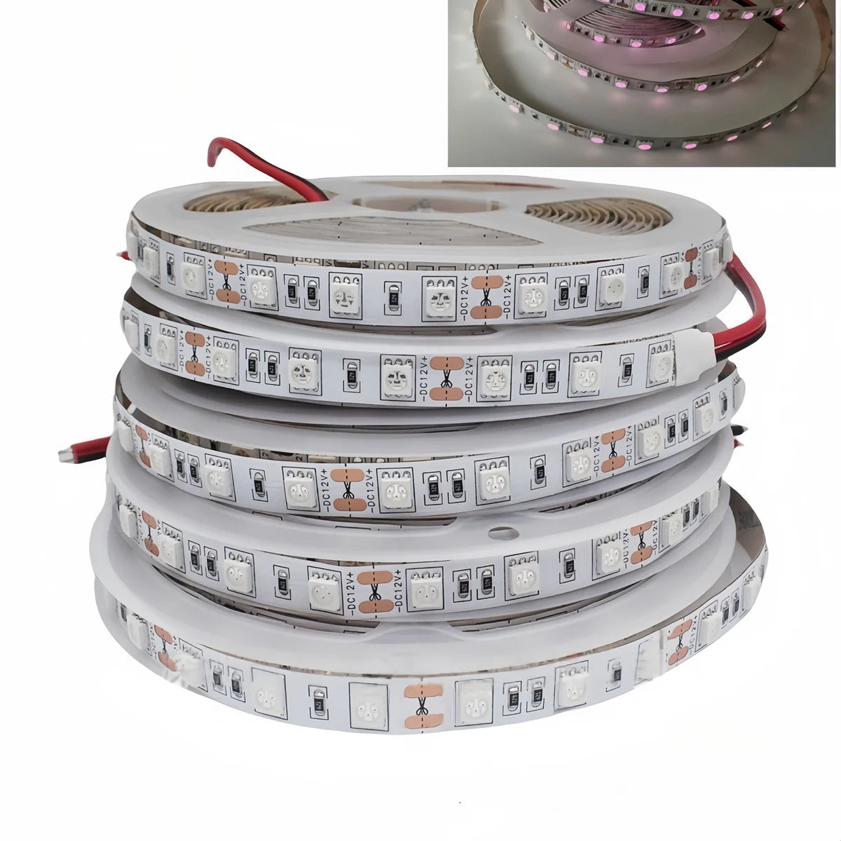 810nm IP65 Waterproof DC12V-IR LED Strips-SMD2835/SMD5050-30/60/120/240 LEDs/m-5/50 Meters-Near Infrared Light, Wellness Light, Body Care, NIR Light