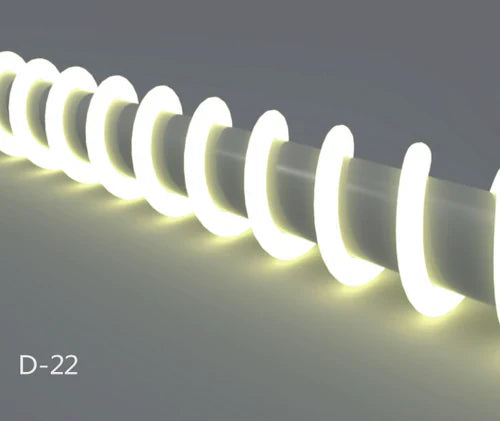 S-360E Series ⏀22mm 360 Emitting LED Neon Housing | 6mm PCB Width | S22D Premium Neon Housing | IP67 Waterproof | 16.4FT/5M | Standard Install | Stage Commercial Lighting