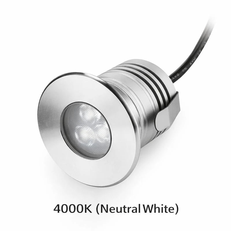 3W 3-LED Underwater Pool Lights – DC 12V / 24V Low Voltage | 3W | Stainless Steel & Aluminum Submersible Lights | IP68 Waterproof | Red / Green / Blue / 3000K / 4000K / 6000K for Pool, Fountain & Pond Lighting | 8 / 10-Pack