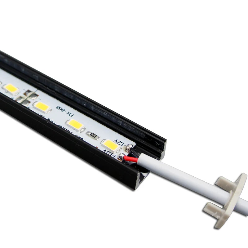 LightingWill U02 Black Aluminum Rigid LED Strip Light - DC12V | SMD5630 72 LEDs/M | 17×9mm | 0.5M/1M | Warm White / Natural White / Cool White | Black Finish | Non-Waterproof | for Indoor Accent & Display Lighting | 10 / 50PCS