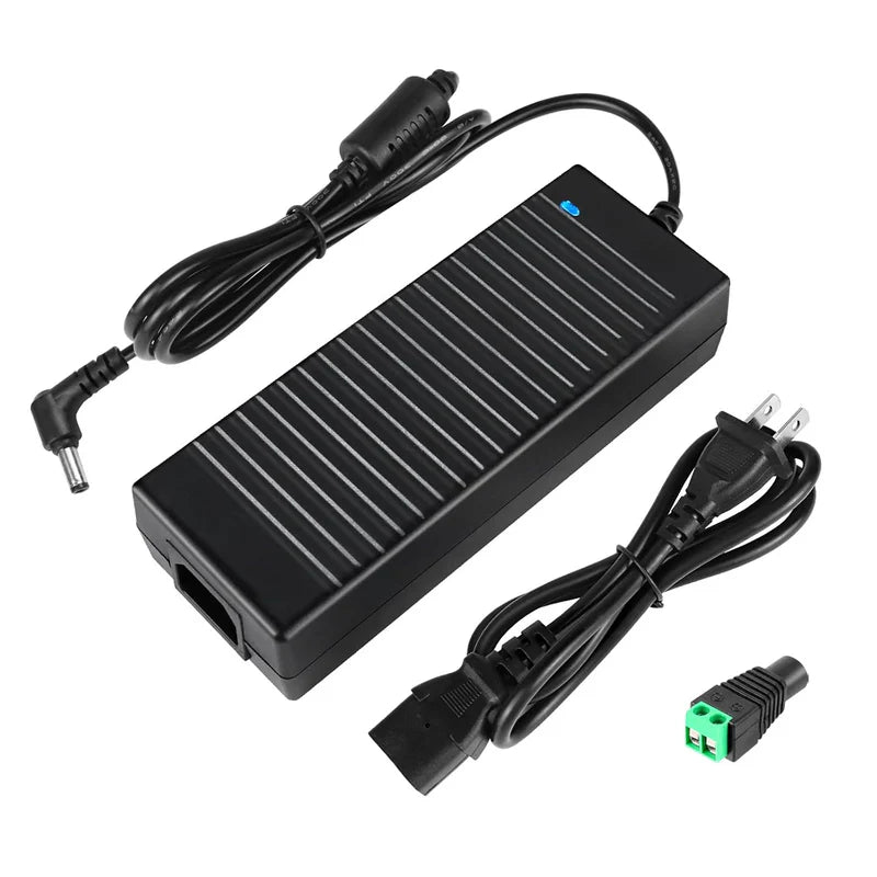 Desktop Power Supply Adapter DC 24V 60W–120W, AC 100–240V Input Switching Transformer Charger with US Plug for LED Strip Lights, 3D Printers, CCTV, Electronics