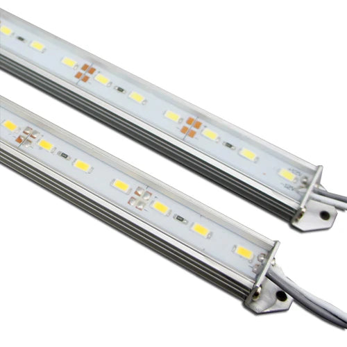 LightingWill DC12V Aluminum Channel Rigid LED Strip Light - SMD5730 72LEDs/M | 18x11mm | 0.5M / 1M | Warm White / Daylight White | IP65 Waterproof | for Indoor & Outdoor Lighting | 10 / 50PCS