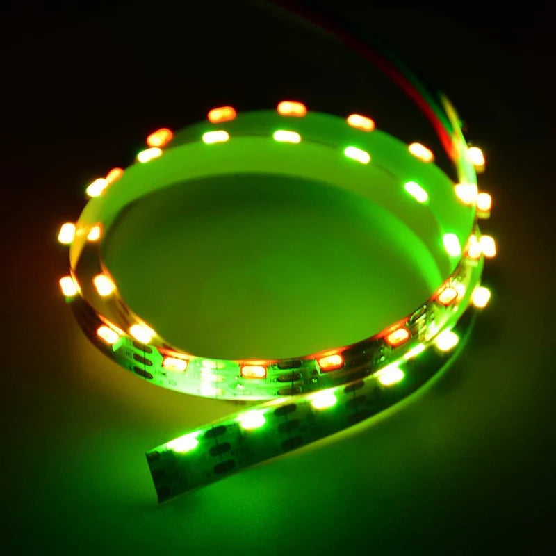LightingWill WS2812 Side Emitting RGBIC LED Strip Light DC5V 12V 5mm PCB SMD4020 Individually Addressable 60 LEDs/m Non Waterproof Flowing LED Strip for Party Decoration DIY Lighting 5M 50M