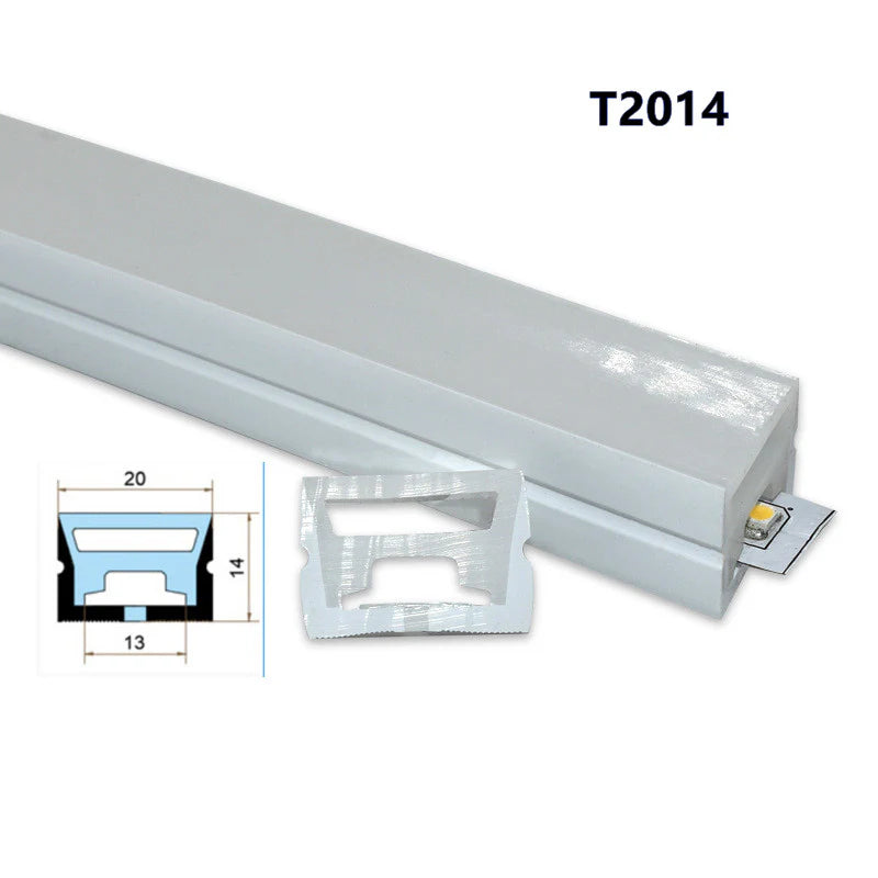 S1420 Neon Light Housing – 14x20mm | Silicone LED Channel System | 12mm PCB Width | IP67 Waterproof | 16.4FT/5M*1/16.4FT/5M*5