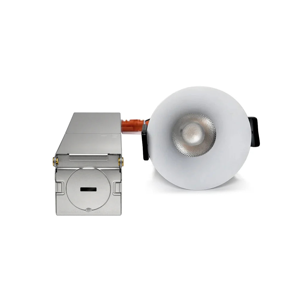 CDG-US Curved Reflector 12W (3″) Deep Anti-Glare Full Spectrum LED Downlight | 90–140V | 4/12 Pack | 5CCT Adjustable | 24° Beam | White Housing | CRI>97 | Architectural Recessed Lighting