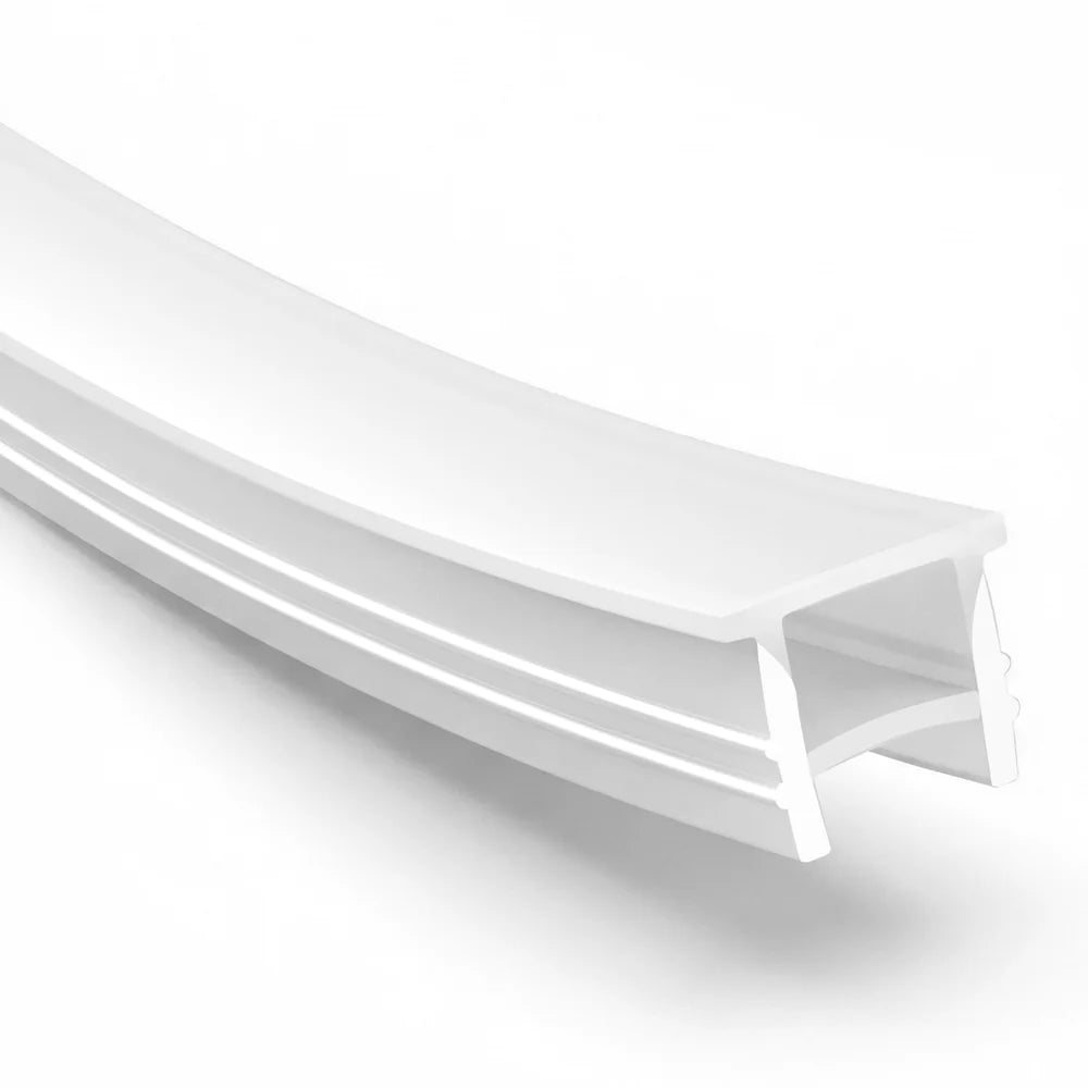 Q-TE Series 16×16mm Top Emitting LED Neon Housing | Max Strip Width ≤12mm | S1616 Architectural Neon Housing | 16.4FT/5M | Quick Install | Cove Retail Lighting