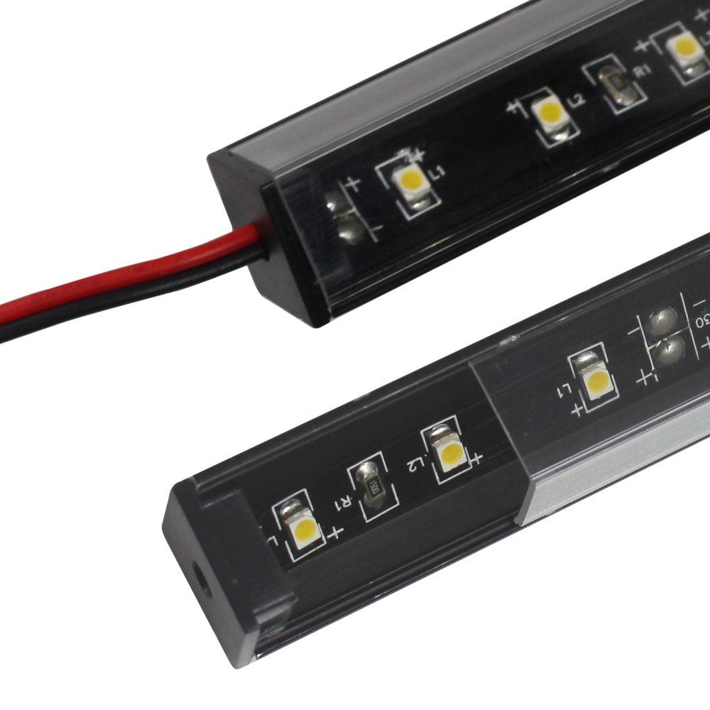 Black V01 16x16mm V-Shape Vertical Angle Cover Internal Width 12mm Corner Mounting LED Aluminum Channel with End Caps and Mounting Clips Aluminum Extrusion