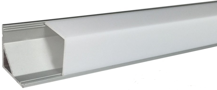 Silver V01 16x16mm V-Shape Vertical Angle Cover Internal Width 12mm Corner Mounting LED Aluminum Channel with End Caps and Mounting Clips Aluminum Extrusion
