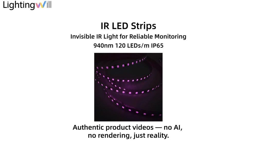 LightingWill 940nm Invisible IR LED Strip Demo | 120 LEDs/m IP65 5M