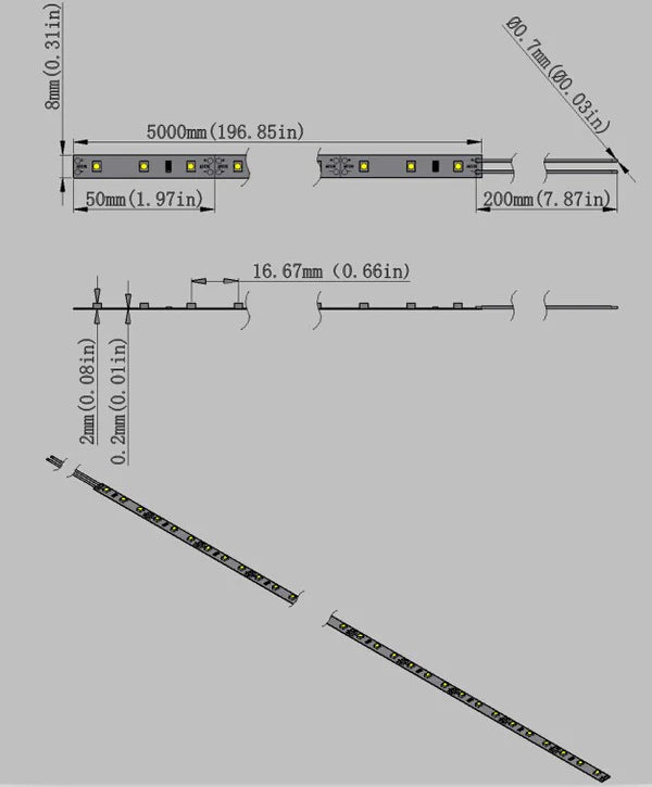 850nm Non-Waterproof DC12V-IR LED Strips-SMD2835/SMD5050-30/60/120/240 LEDs/m-5/50 Meters-IR Night Vision, CCTV Camera, Security Camera, Machine Vision
