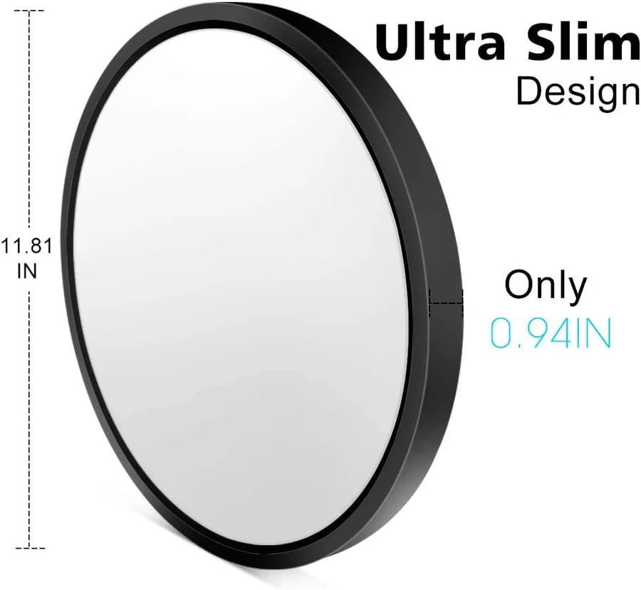12 Inch 24W White / Black / Wood Grain Round Slim LED Ceiling Lights – AC  220–240V | 3000K / 4500K / 5000K / 6500K | Flush Mount Ceiling Light for Modern Home Lighting | 1-Pack – Local Stock (UK/DE)