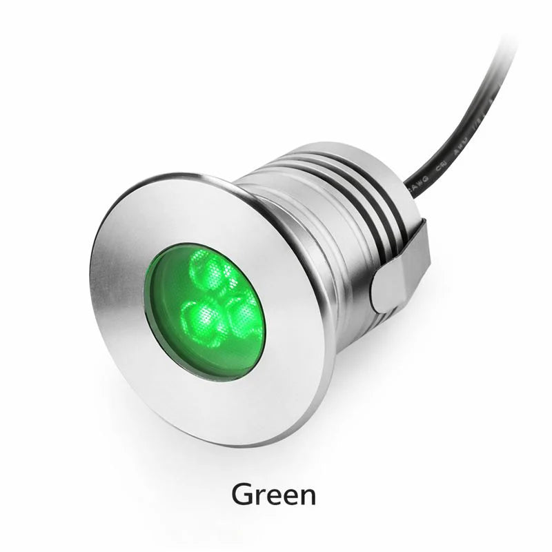 3W 3-LED Underwater Pool Lights – DC 12V / 24V Low Voltage | 3W | Stainless Steel & Aluminum Submersible Lights | IP68 Waterproof | Red / Green / Blue / 3000K / 4000K / 6000K for Pool, Fountain & Pond Lighting |  8 / 10-Pack