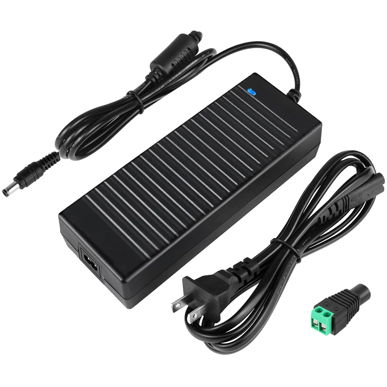 Desktop Power Supply Adapter DC 24V 60W–120W, AC 100–240V Input Switching Transformer Charger with US Plug for LED Strip Lights, 3D Printers, CCTV, Electronics