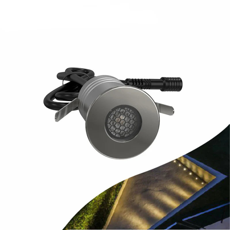8/10-Pack Honeycomb Anti-Glare Low Voltage LED Step Lights – 3000K / 4000K / 6000K | 1W / 3W | DC12–24V | IP67 Waterproof Stainless Steel Honeycomb Step & Path Lights