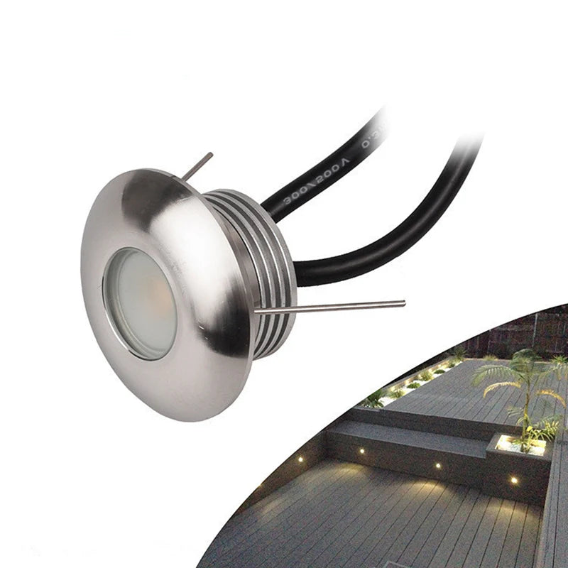 8/10-Pack Low Voltage LED Wall Corner Lights – 3000K / 4000K / 6000K / Red / Green / Blue | 1W | DC12–24V | IP67 Waterproof Stainless Steel Anti-Glare Step & Path Lights