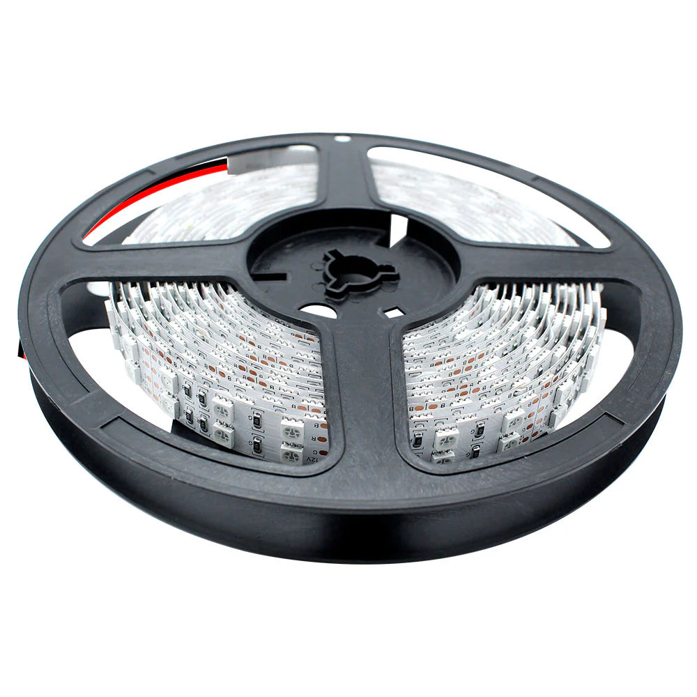 LightingWill 395–405nm SMD5050 UV LED Strip Light – 30/60/120 LEDs/m, 5M (16.4FT), DC12V, Non-Waterproof/IP67