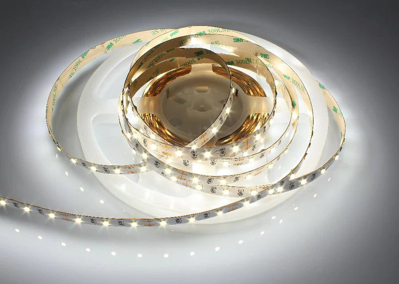 LightingWill DC24V SMD2835 Full Spectrum LED Strip Light 60LEDs/m 300 LEDs 10W/m, CRI 97+ High CRI LED Ribbon 2700K–6500K, 8mm PCB IP00/IP67 for Cabinet, Bedroom and Mirror Lighting, 5/50M