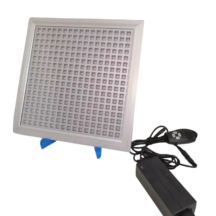 50W Blue Light Tanning Lamp – Blue Light 460–465nm | Dimmable Timer | AC100–240V | Aluminum Alloy + PC Cover | Blue / Desktop Stand | for Skin Tanning & Bronze Tone | Controller, Hook & Goggles Included | US / EU / UK / AU Plug