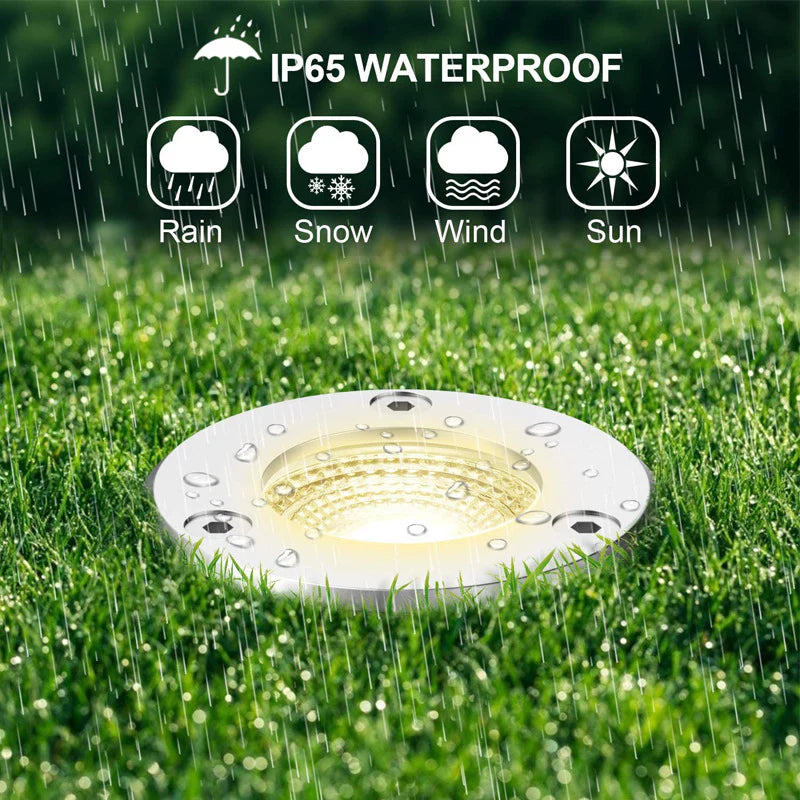 LightingWill Low Voltage RGBWW Inground LED Well Lights – DC 12V–24V | 3W /5W | 6 / 8-Pack | RGB + 3000K Warm White | IP65 Waterproof | Outdoor Landscape & Ground Lighting for Garden, Yard & Driveway