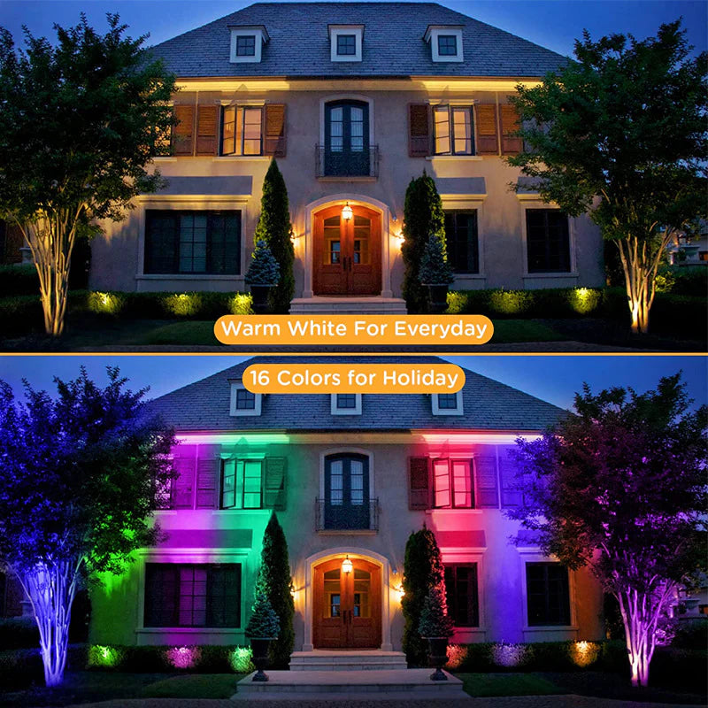 LightingWill Low Voltage RGBWW Inground LED Well Lights – DC 12V–24V | 3W /5W | 6 / 8-Pack | RGB + 3000K Warm White | IP65 Waterproof | Outdoor Landscape & Ground Lighting for Garden, Yard & Driveway