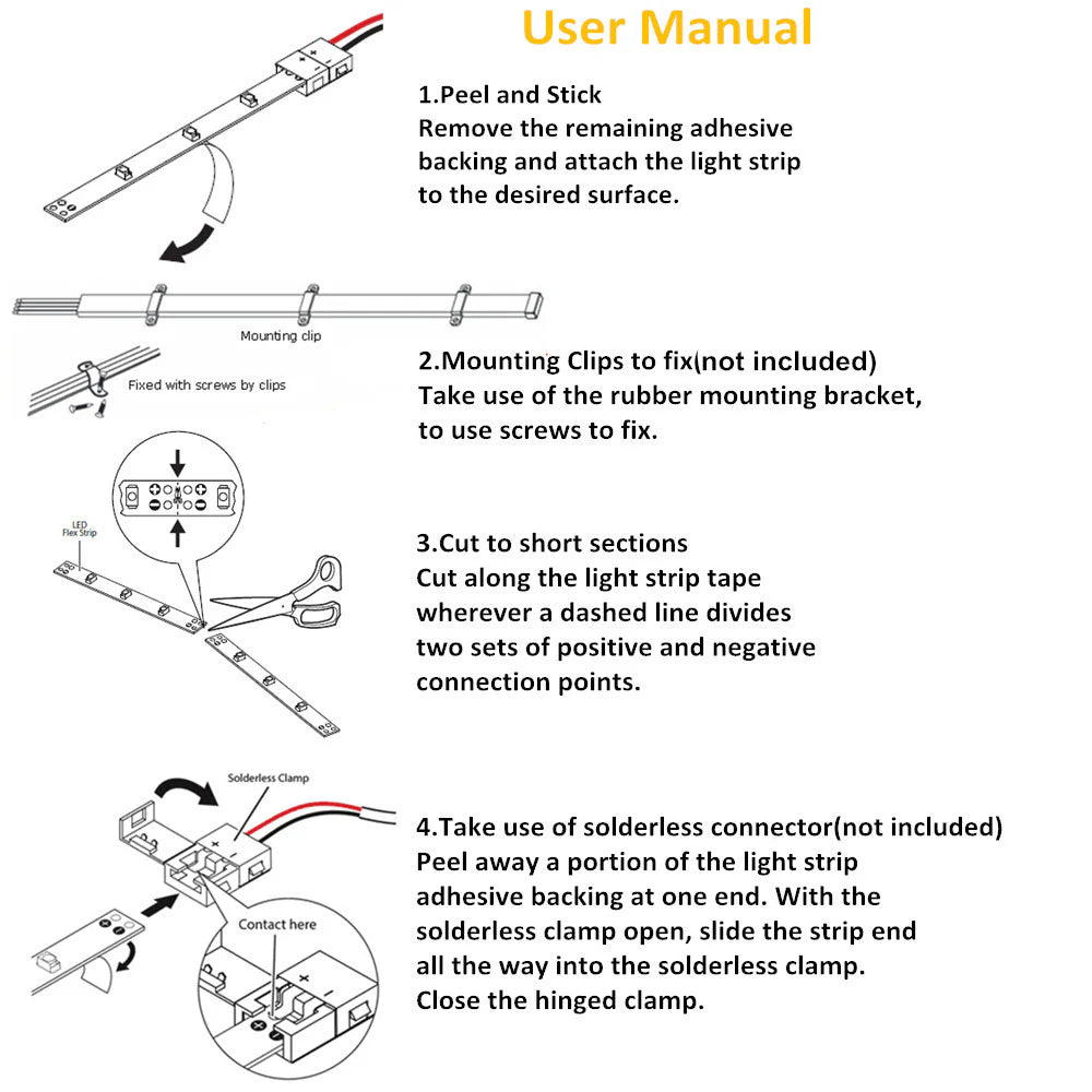 940nm IP65 Waterproof DC12V-IR LED Strips-SMD2835/SMD5050-30/60/120/240 LEDs/m-5/50 Meters-Invisible IR Light, No-Glow Night Vision, Wildlife Camera, Covert Lighting