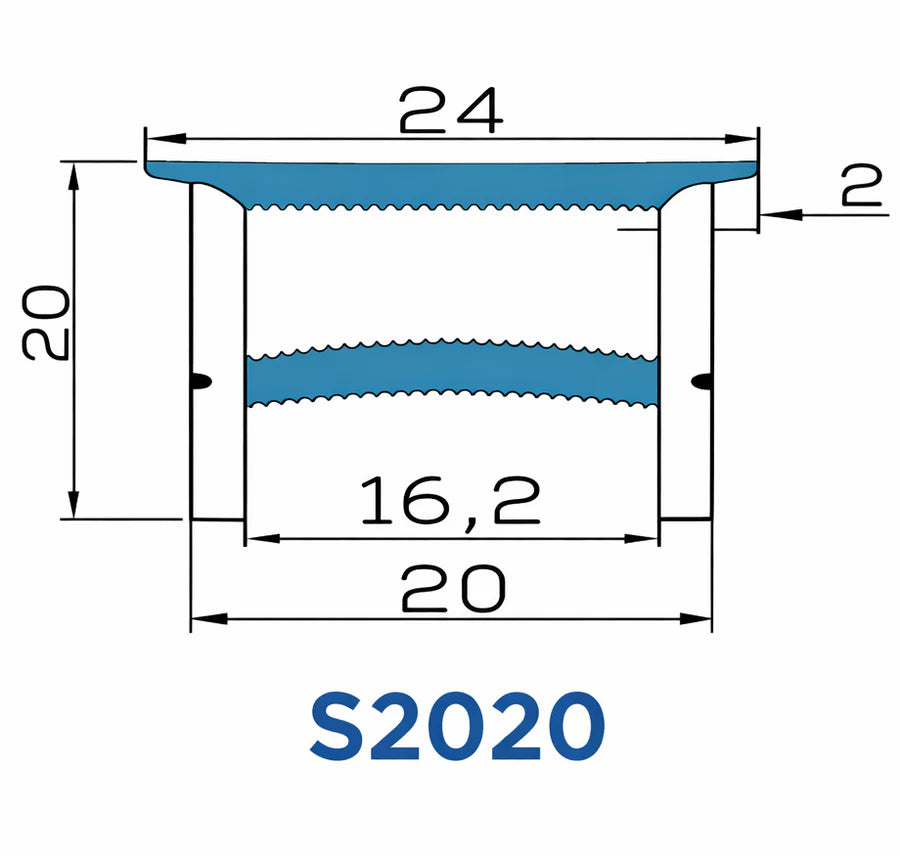 Q-TE Series 20×20mm Top Emitting LED Neon Housing | Max Strip Width ≤16mm | S2020 Premium Neon Housing | 16.4FT/5M | With-Edge Quick Install | Commercial Cove Lighting