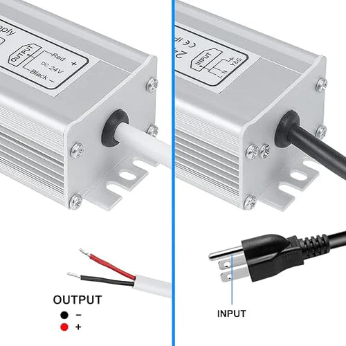 120W 12V/24V Waterproof LED Power Supply, 90-265V Input, Single/Dual Output, Aluminum Housing, Outdoor LED Lighting Driver, CE/RoHS/FCC Certified, US/UK/EU Plug