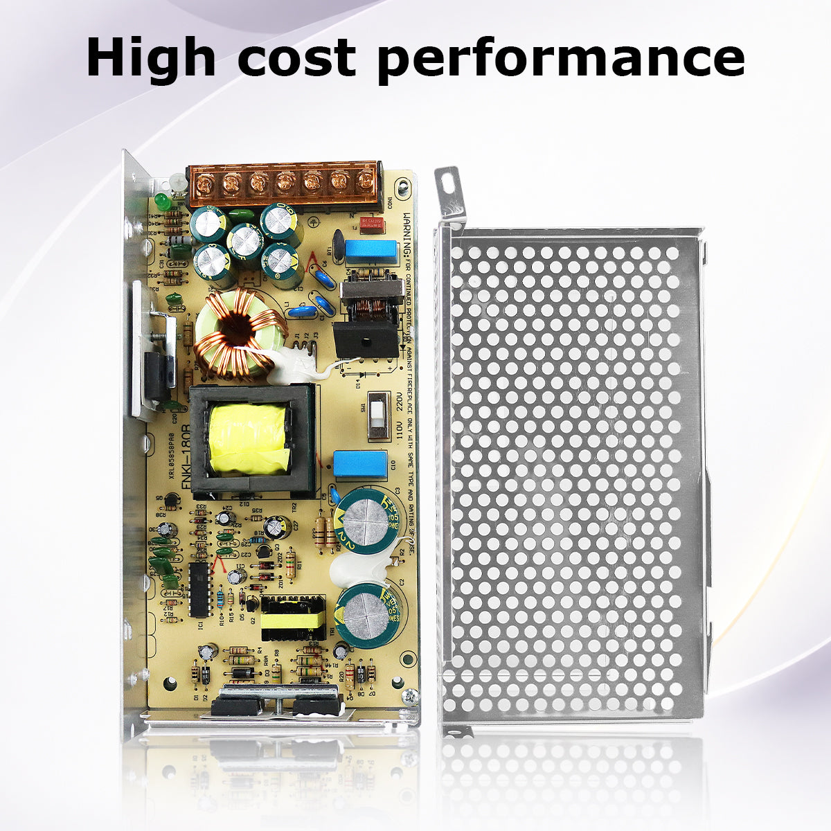 DC 5V LED Switching Power Supply 100W-300W, AC 110/220V Input, LED Strip Driver Transformer, Durable Metal Housing with Screw Terminals, CE/FCC/RoHS Certified (300W with Cooling Fan)