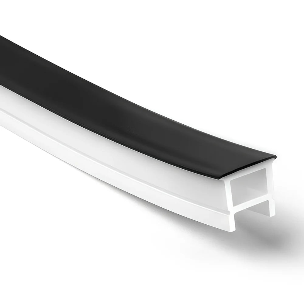 Q-TE Series 16×16mm Top Emitting LED Neon Housing | Max Strip Width ≤12mm | S1616-T Black Silicone Neon Profile | 16.4FT/5M | Quick Install | LED Signage Cove Lighting