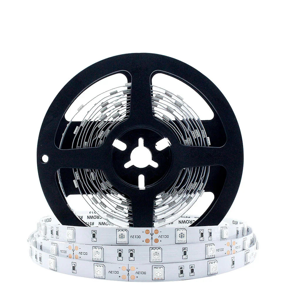 LightingWill 365–370nm SMD5050 UV LED Strip Light – 30/60/120 LEDs/m, 5M (16.4FT), DC12V, Non-Waterproof/IP67