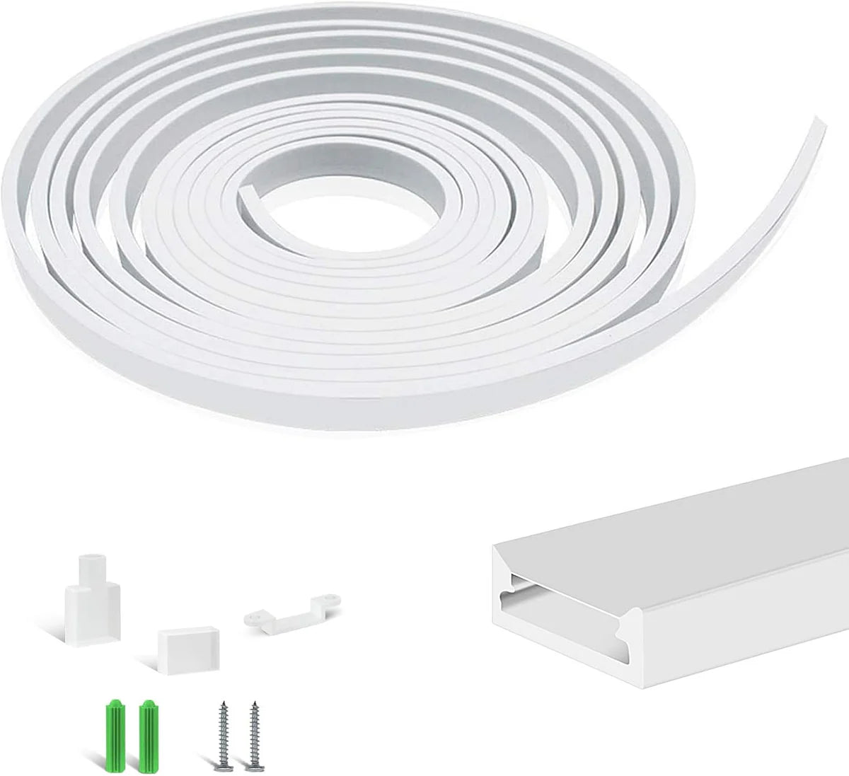 S0513 Neon Light Housing – 5x13mm | Silicone LED Channel System | 10mm PCB Width | IP67 Waterproof | 16.4FT/5M*1/16.4FT/5M*5