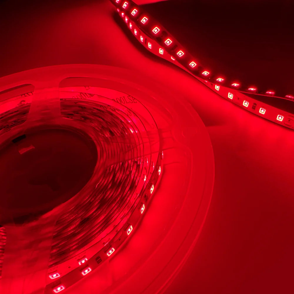 660–670nm IP65 Waterproof DC12V-IR LED Strips-SMD2835/SMD5050-30/60/120/240 LEDs/m-5/50 Meters-Red Light Beauty, Body Care, Wellness Light, Skin Care