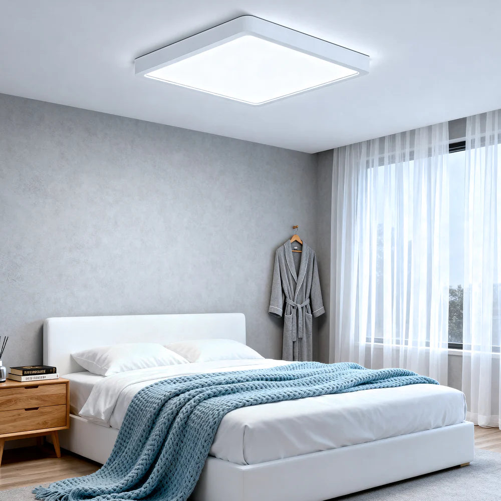 15.7 Inch 18W White / Black Square Slim LED Ceiling Lights – AC 110–130V | 3000K / 4500K / 5000K / 6500K | Flush Mount Ceiling Light for Modern Home Lighting | 1-Pack – Local Stock (US)