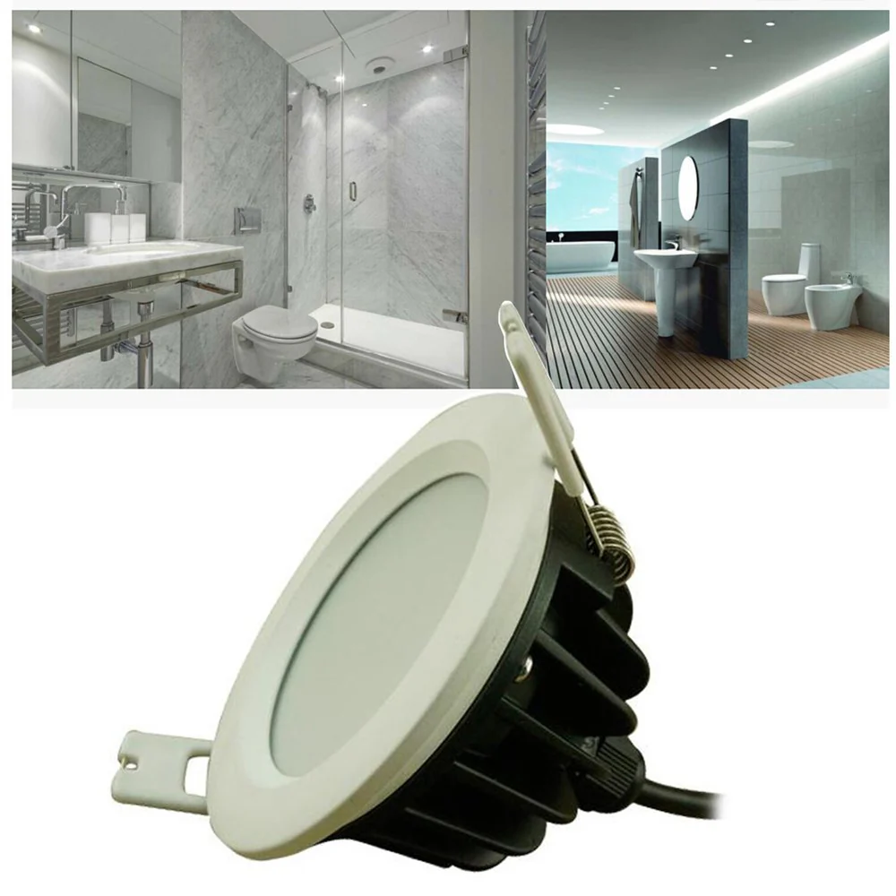 FX Waterproof Downlight – FX-2 Series IP65 LED Ceiling Downlight | 5W / 7W / 12W / 15W | CRI 80+ | AC100–240V | Damp & Wet Location Rated for Shower, Sauna & Outdoor Lighting | White Housing | 1 / 4 / 10 Pack | Non-Dimmable
