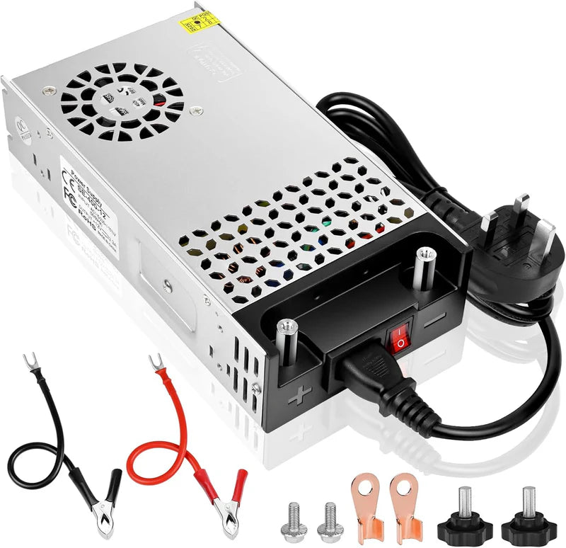 Upgrade DC 12V 360W–720W (30A–60A) Switching Power Supply, AC 110/240V Input Converter &amp; Transformer, Cooling Fan Design, LED Driver Adapter for Strip Lights, 3D Printer, Radio — US/UK/EU Plug Options, CE/FCC/RoHS Certified