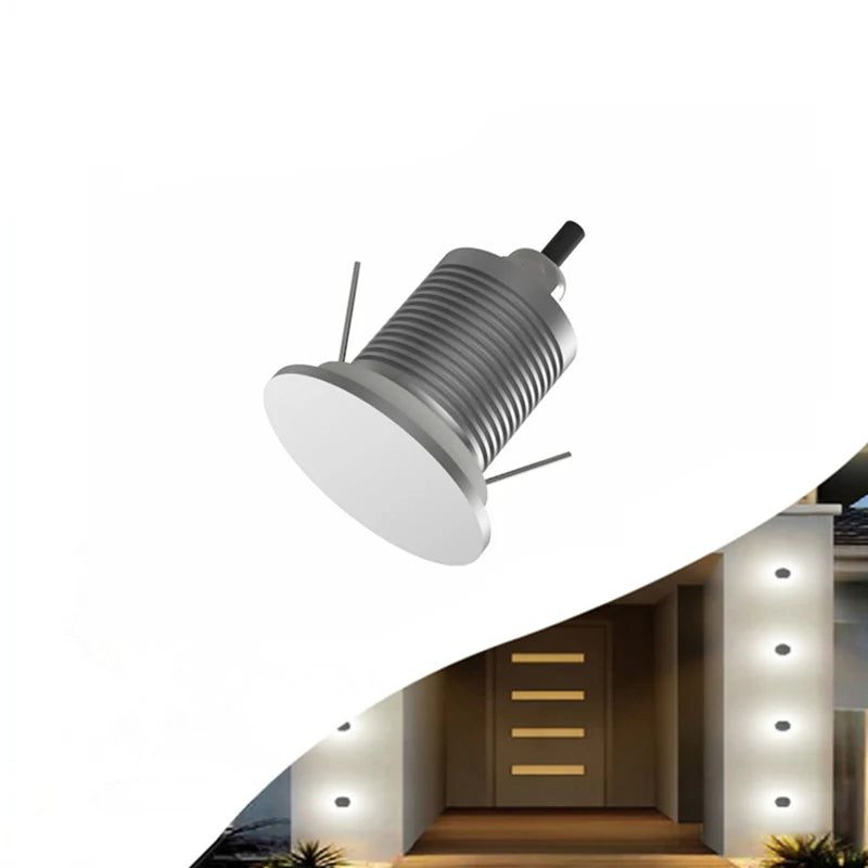 8/10-Pack Low Voltage Backlit Moonlight LED Step Lights – 3000K / 4000K / 6000K | 1W | DC12–24V | IP67 Waterproof Recessed Wall & Stair Lights