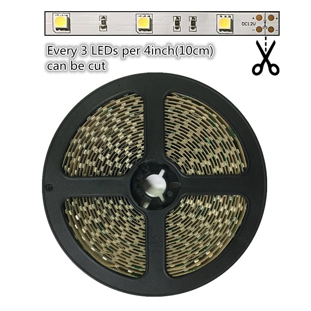 810nm IP65 Waterproof DC12V-IR LED Strips-SMD2835/SMD5050-30/60/120/240 LEDs/m-5/50 Meters-Near Infrared Light, Wellness Light, Body Care, NIR Light